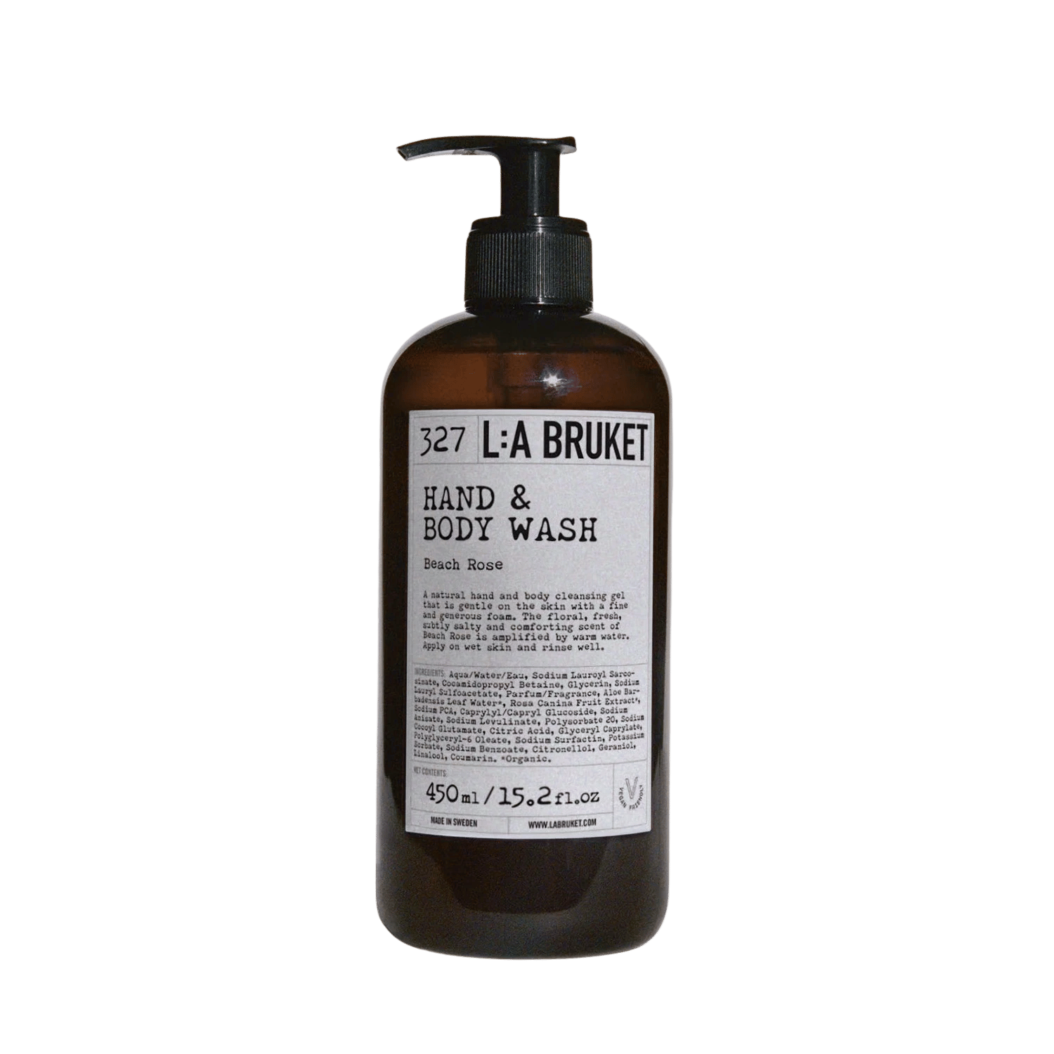 L:A BRUKET No. 327 Hand & Body Wash BEACH ROSE 450 ML