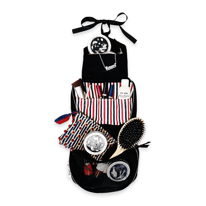 Trousse de maquillage suspendue, noire