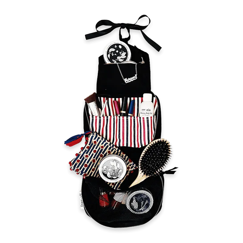 Trousse de maquillage suspendue, noire