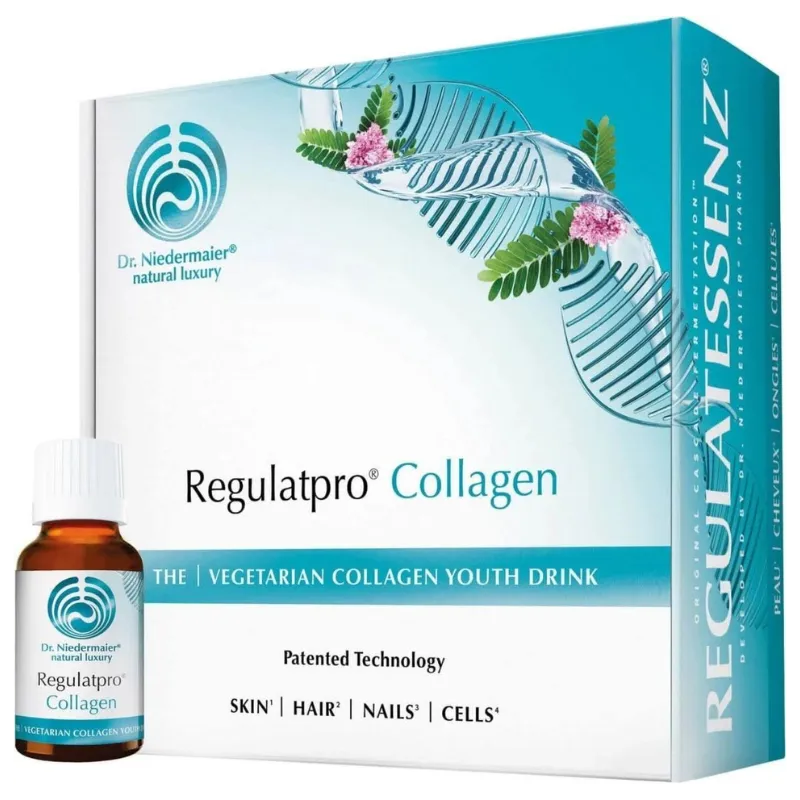 Regulatpro Collagen von Dr. Niedermaier: Vegetarisches Kollagen-Getränk für Haut, Haare, Nägel und Zellen.