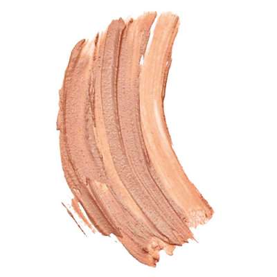 Nahaufnahme eines Pinselstrichs mit Jane Iredale Active Light Concealer in einem hellen Farbton.