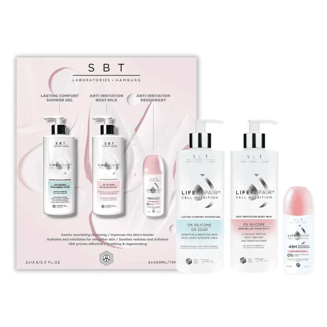 Bodyset Cell Nutrition Gel Douche & Lait Corporel & Déodorant Anti-Irritation