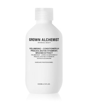 Grown Alchemist Volumising Conditioner 0.4, 200 ml Flasche, weißes Design mit schwarzem Text.