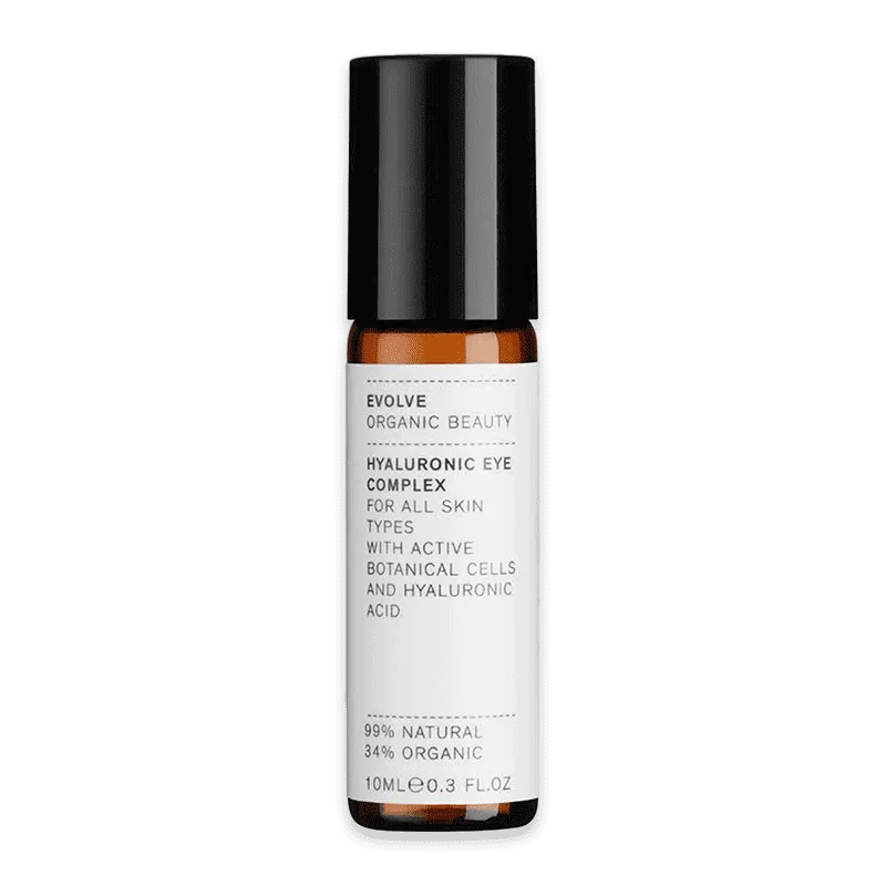 Evolve Organic Beauty Hyaluronic Eye Complex, 10ml, für alle Hauttypen, mit botanischen Zellen und Hyaluronsäure.