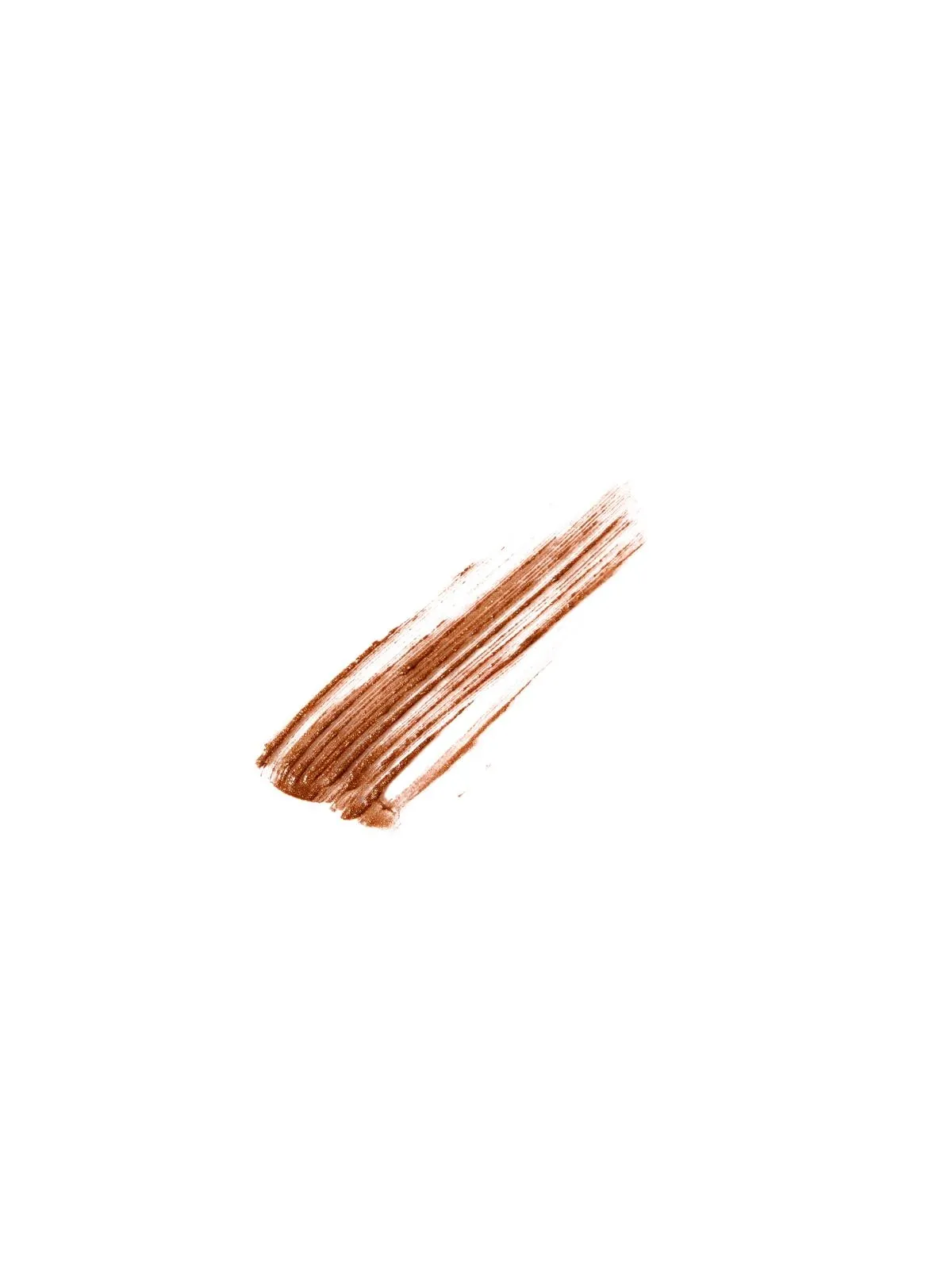 Brauner Make-up-Pinselstrich auf weißem Hintergrund.