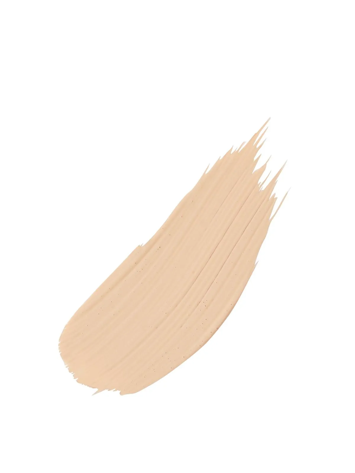 Beigefarbener Make-up-Farbstrich auf weißem Hintergrund.