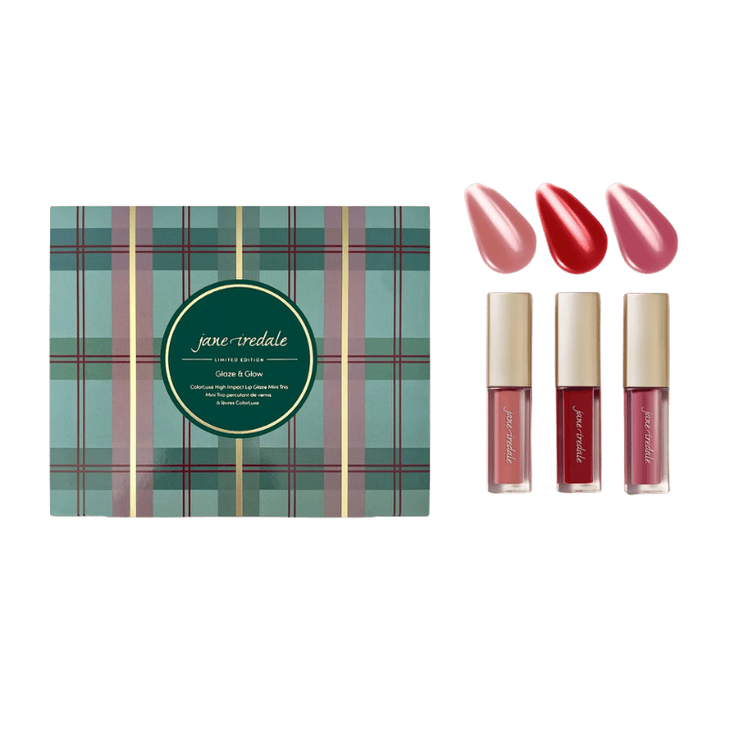 Jane Iredale Mineral Make-up Glaze & Glow ColorLuxe High Impact Lip Glaze Mini Trio - Limited Editio