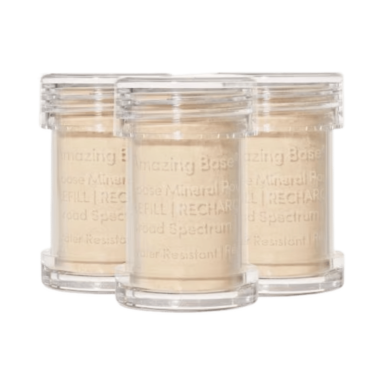 Jane Iredale Amazing Base Refillable Brush- lot de 3 Refill diverses couleurs