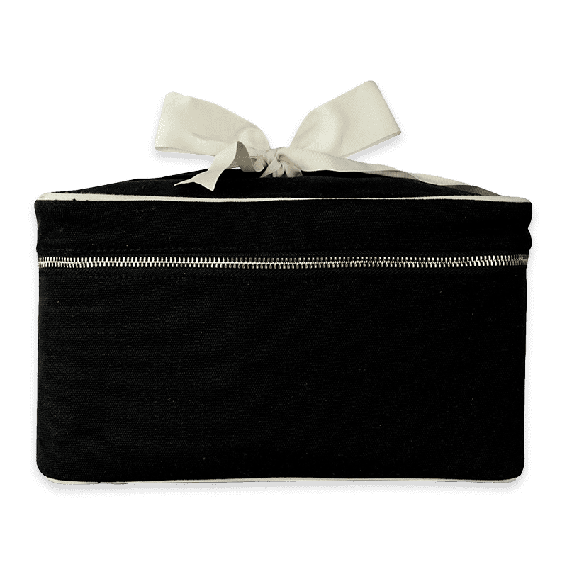 Boîte de beauté grande sans écriture, noire