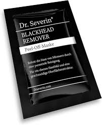 Schwarze Verpackung der Dr. Severin Peel-Off-Maske zur Mitesserentfernung.