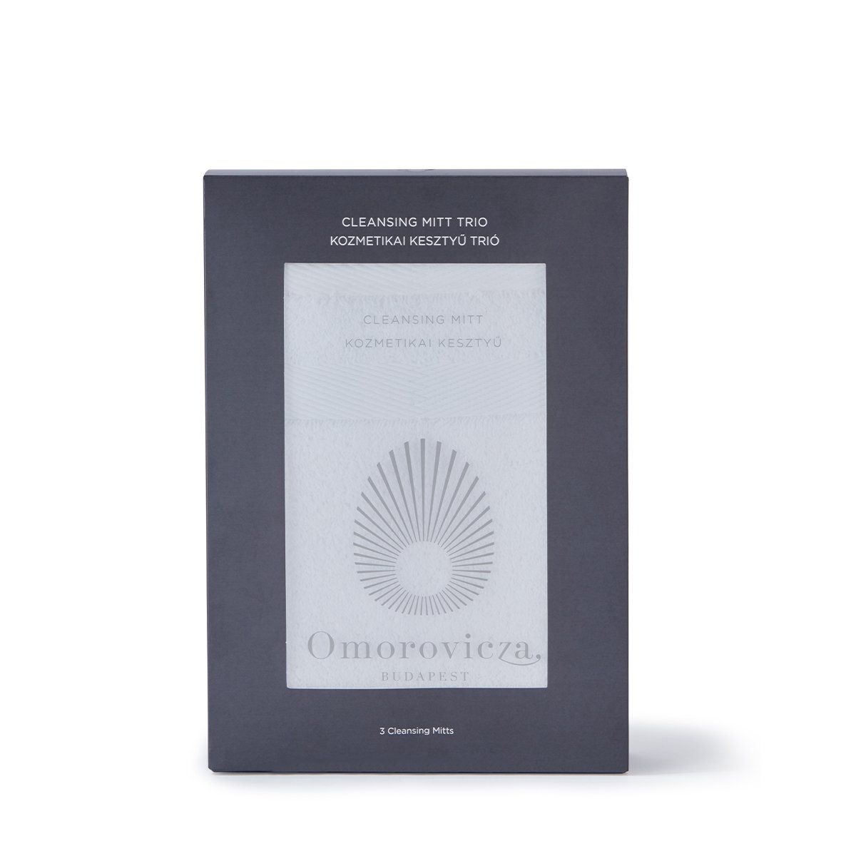 Trio de gants de nettoyage pour le visage blanc