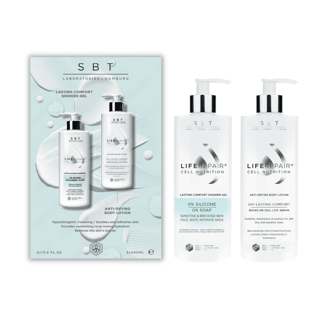 Duo Pack Gel Douche Nutrition Cellulaire & Lotion Corporelle Anti-Séchage