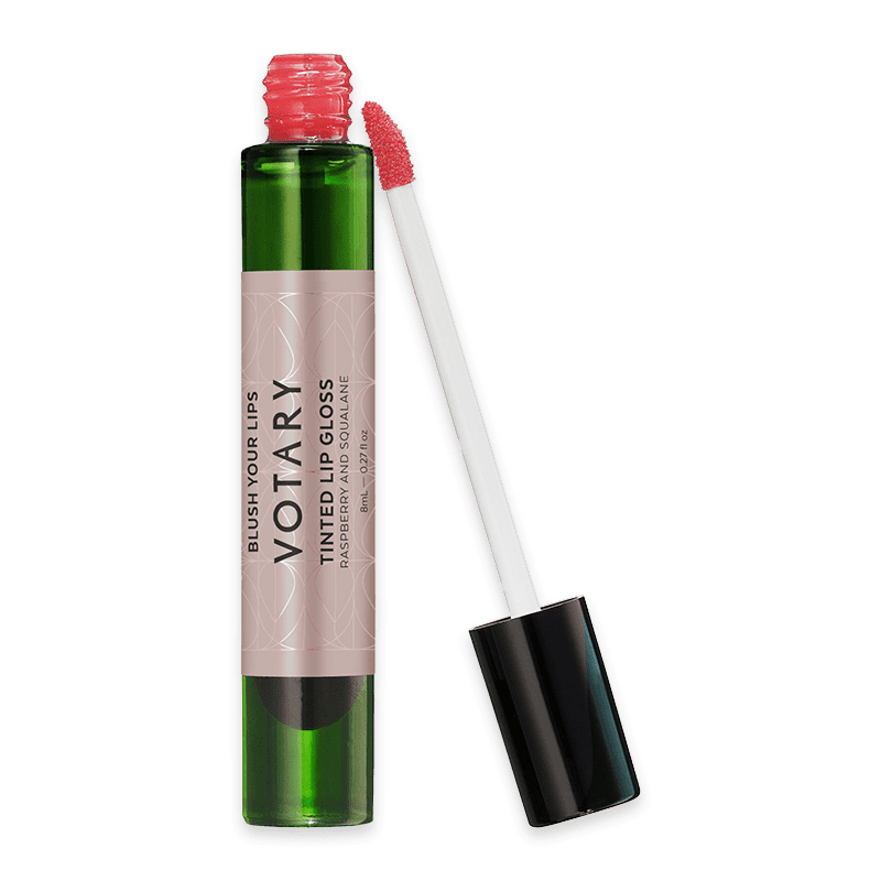 Gloss à lèvres teinté, framboise et squalane 8ml