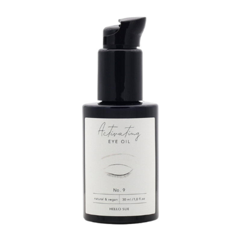 Aktivierendes Augenöl No. 9 von Hello Sue, 30 ml Flasche, vegan und natürlich.