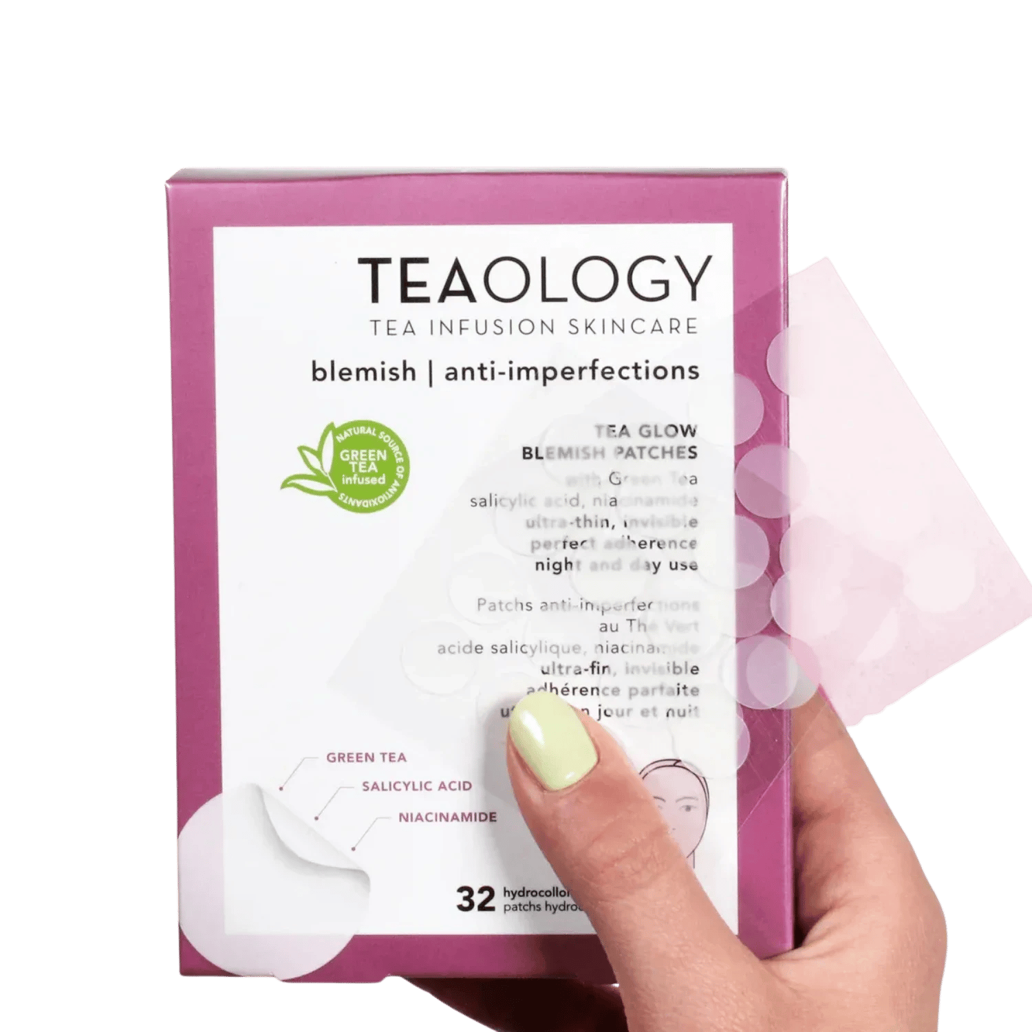 TEAOLOGY Tea Glow Blemish Patches (32 pièces) patchs anti-boutons