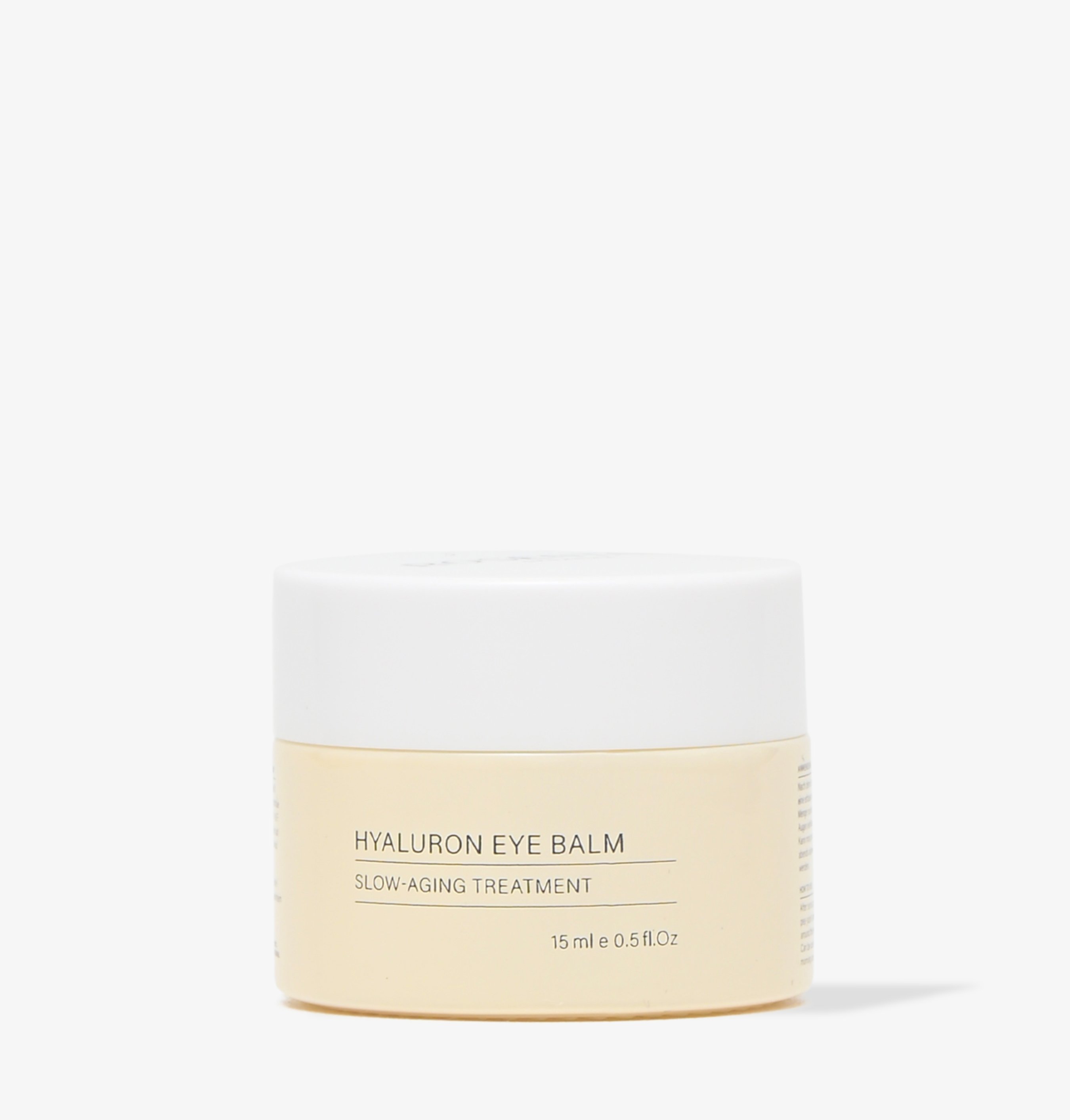4260576411600 Ein Tiegel Hyaluron Eye Balm Slow-Aging Treatment, 15 ml, auf weißem Hintergrund.