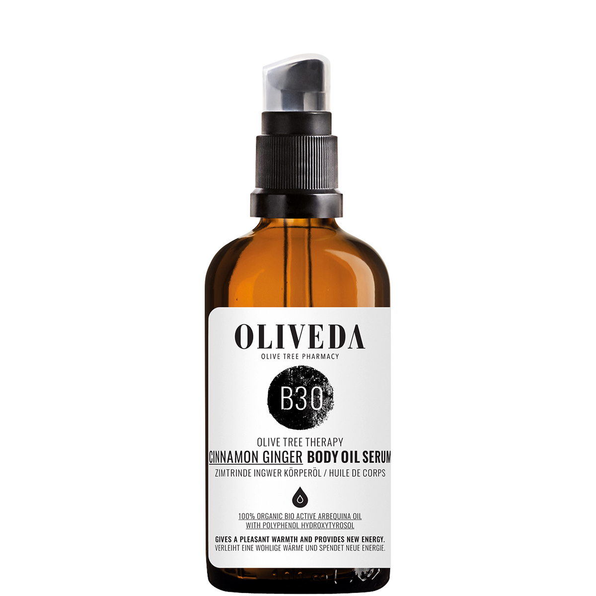B30 Huile corporelle Écorce de cannelle Gingembre Relaxant
