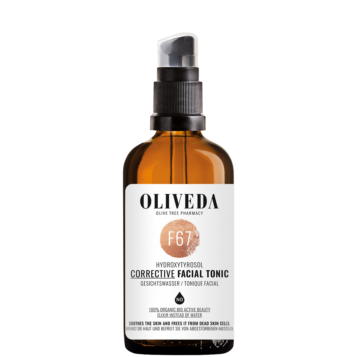 OLIVEDA_1200x1200_72dpi_F67_FacialToner_Corrective_100ml F67 Tonique facial correcteur Hydroxytyrosol