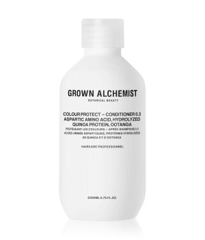 Grown Alchemist Colour Protect Conditioner 0.3, 200 ml, weiße Flasche mit schwarzem Text, botanische Haarpflege.