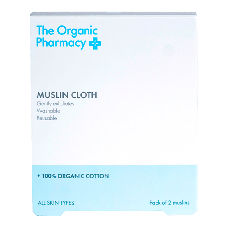 Organic Pharmacy Organic Muslin Cloth lot de 2 lingettes de nettoyage