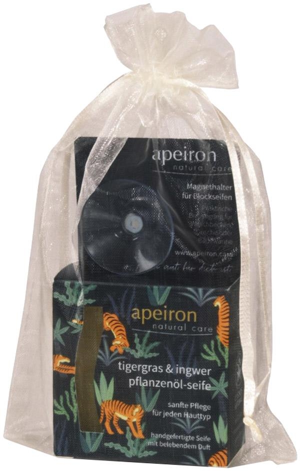 Coffret cadeau de savon à l'herbe de tigre avec porte-savon