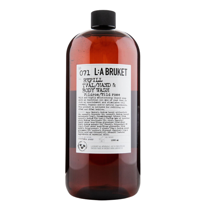 No. 071 Recharge de Gel Lavant pour les Mains et le Corps Rose Sauvage