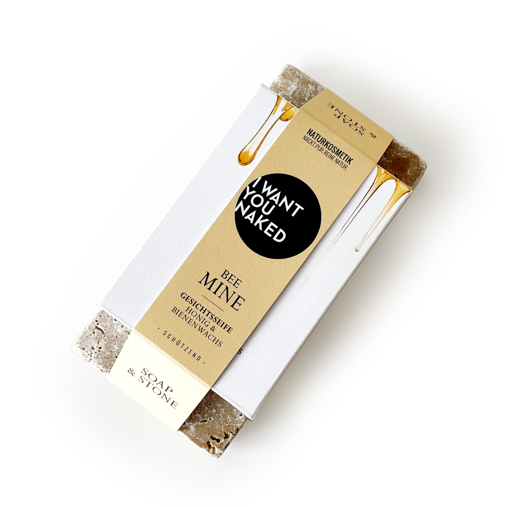 I want you naked SOAP & STONE Naked Stone avec savon pour le visage BEE MINE