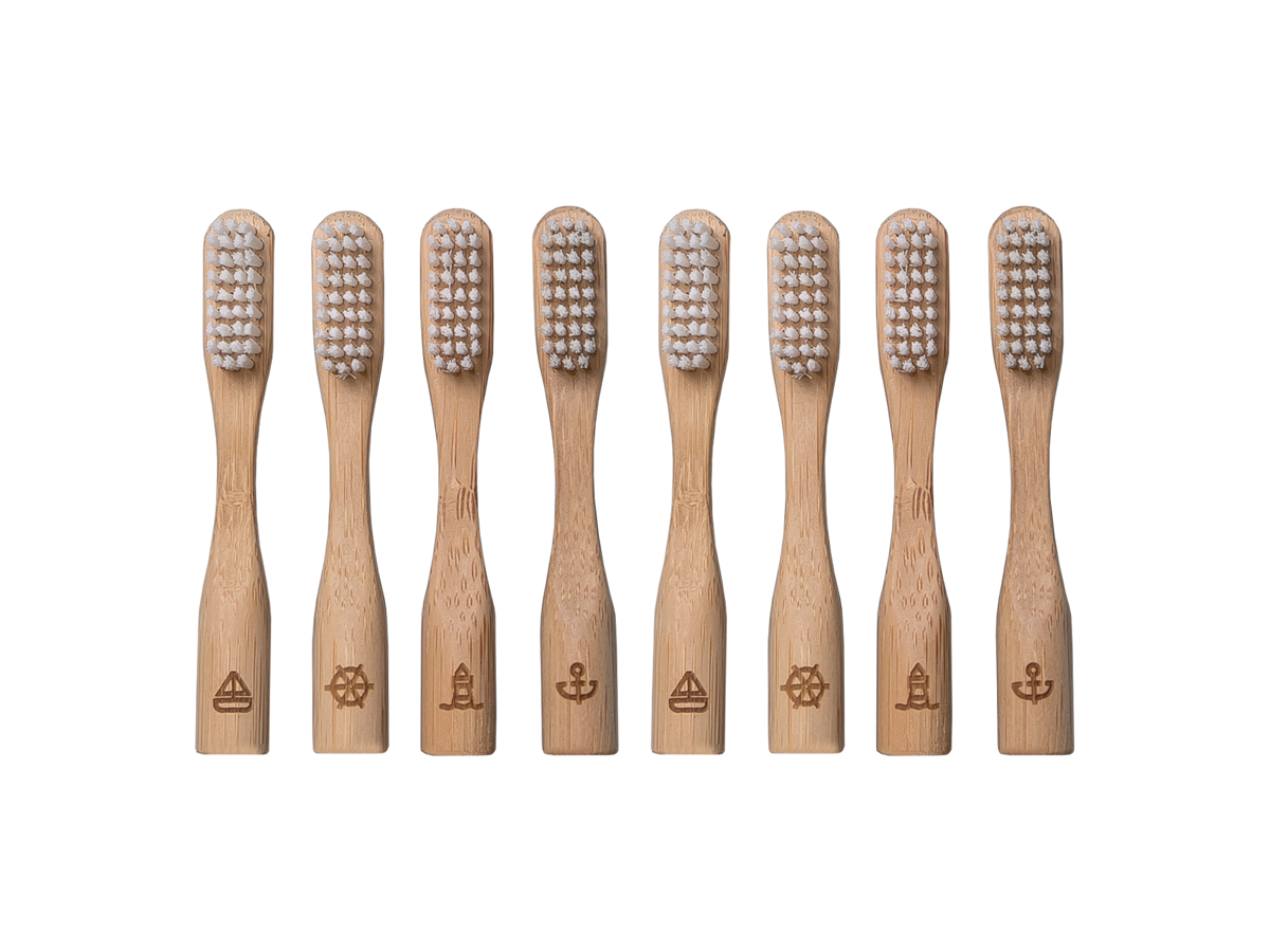 8 têtes de rechange pour brosse à dents en bambou