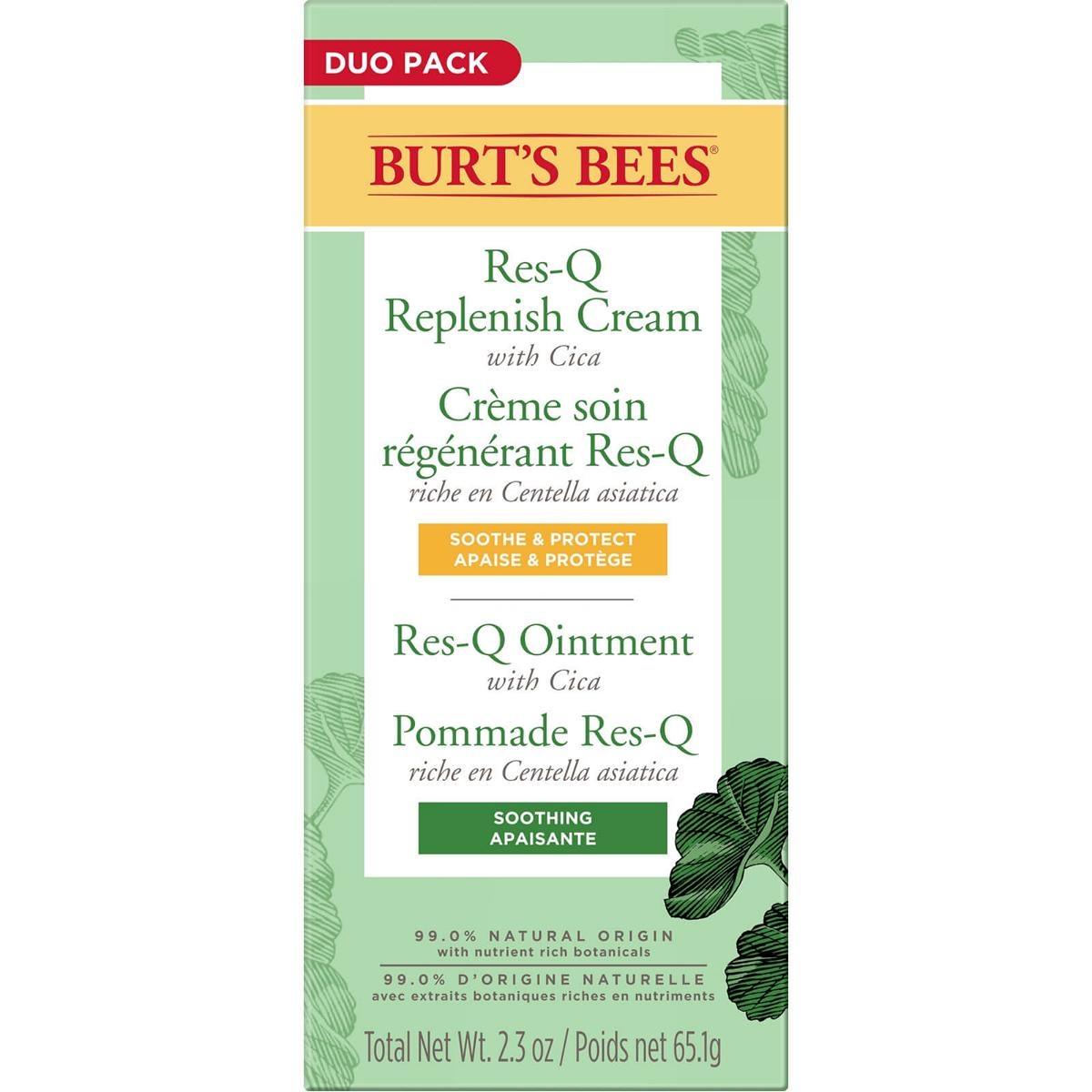 Burt's Bees Res-Q Creme und Salbe Duo-Pack, 65,1g, beruhigend und schützend, mit Cica und asiatischem Wassernabel.
