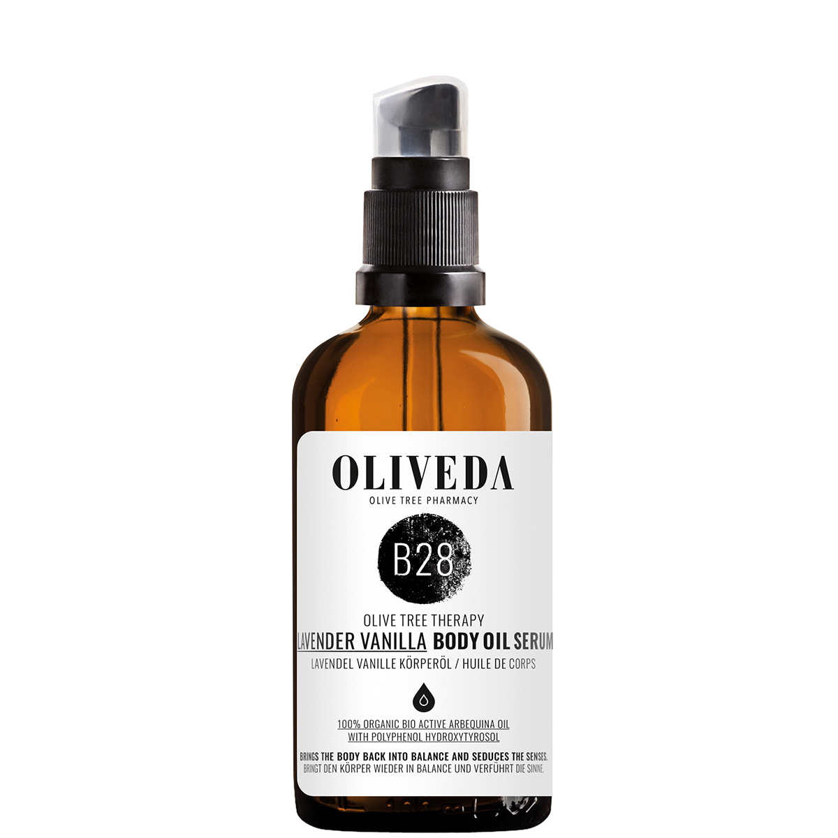 B28 Huile corporelle Lavande Vanille Anti Stress