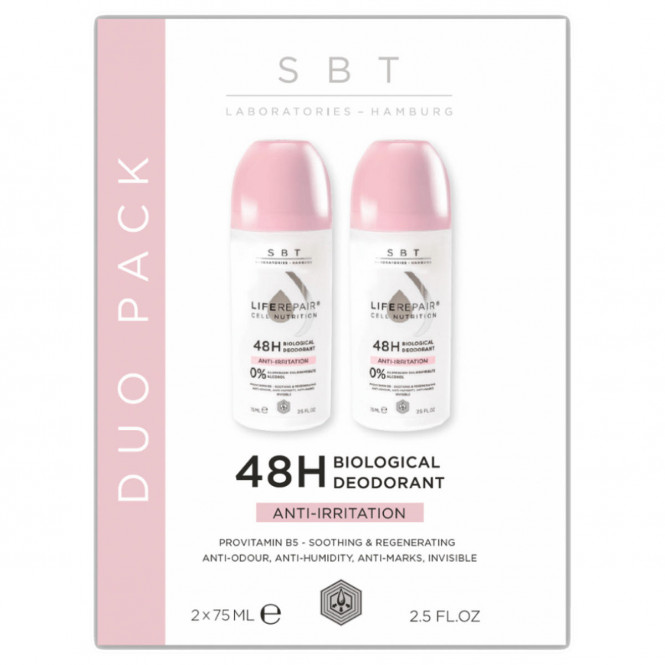 DUO PACK Cell Nutrition Anti-Irritation Déodorant Roll-on Biologique 48h