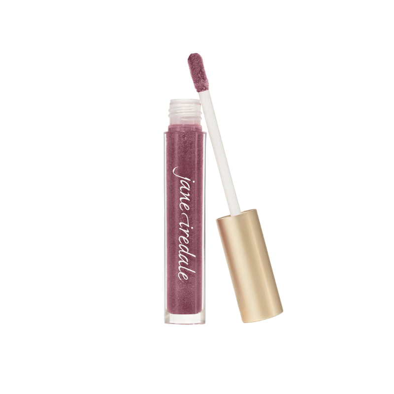 HydroPure Hyaluronic Lip Gloss in der Farbe Kirk Royale mit geöffneter Kappe und Applikator.