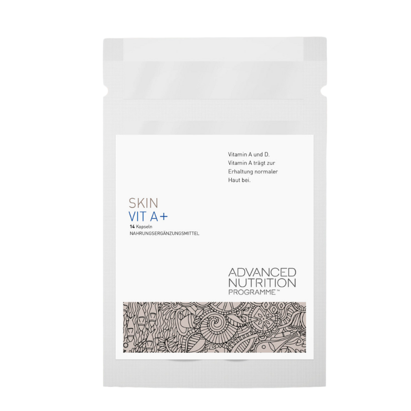 ADVANCED-NUTRITION-PROGRAMME-SKIN-VITAMIN-A-PLUS-REISEGR-SSE Skin Vitamin A plus format de voyage 14 pièces.