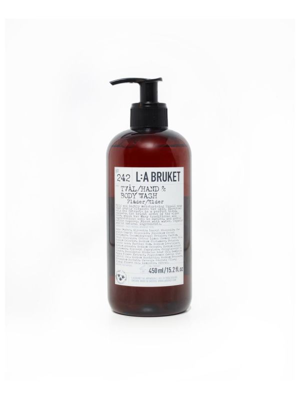 L:A BRUKET No. 242 Hand & Body Wash Elder 450ml savon liquide