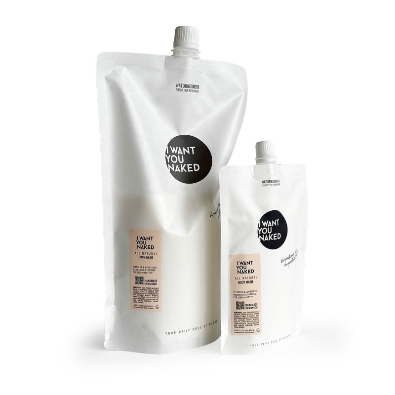 I want you naked GOOD KARMA Body Wash avec Mandarine & laurier 1000ml Refill