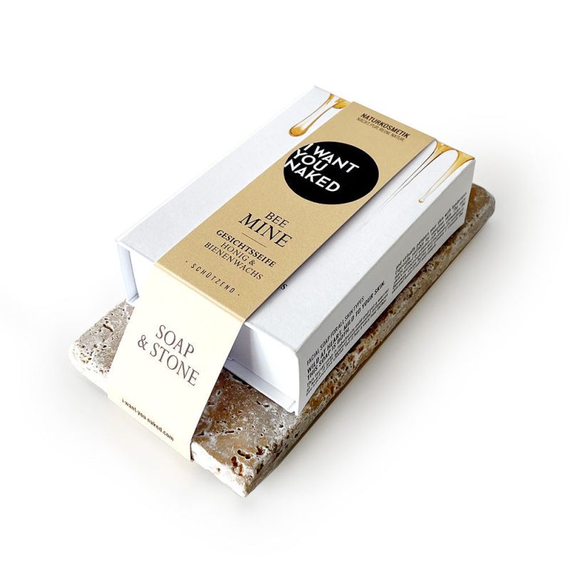 I want you naked SOAP & STONE Naked Stone avec savon pour le visage BEE MINE