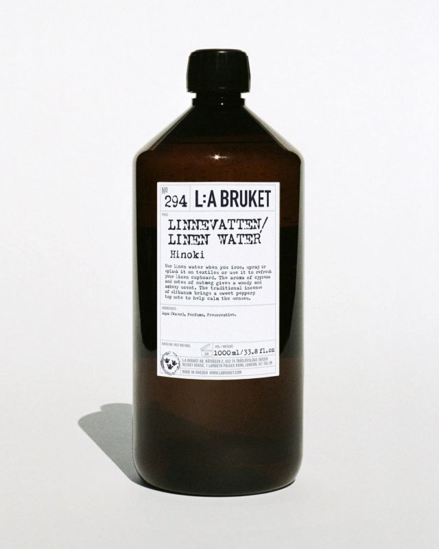 L:A BRUKET No. 294 Linen Water Hinoki eau de repassage