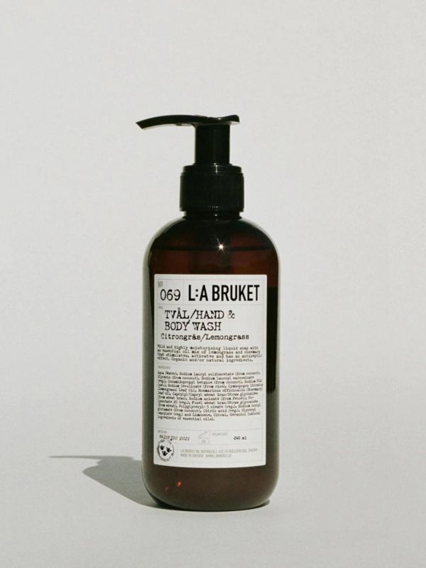 L:A BRUKET No. 069 Hand & Body Wash Lemongrass Taille de voyage