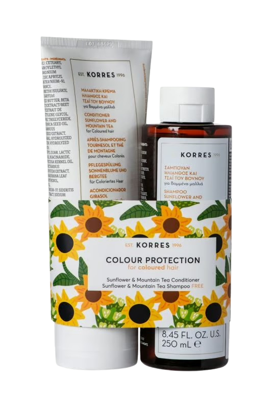 Korres SUNFLOWER & MOUNTAIN TEA coffret de soins capillaires