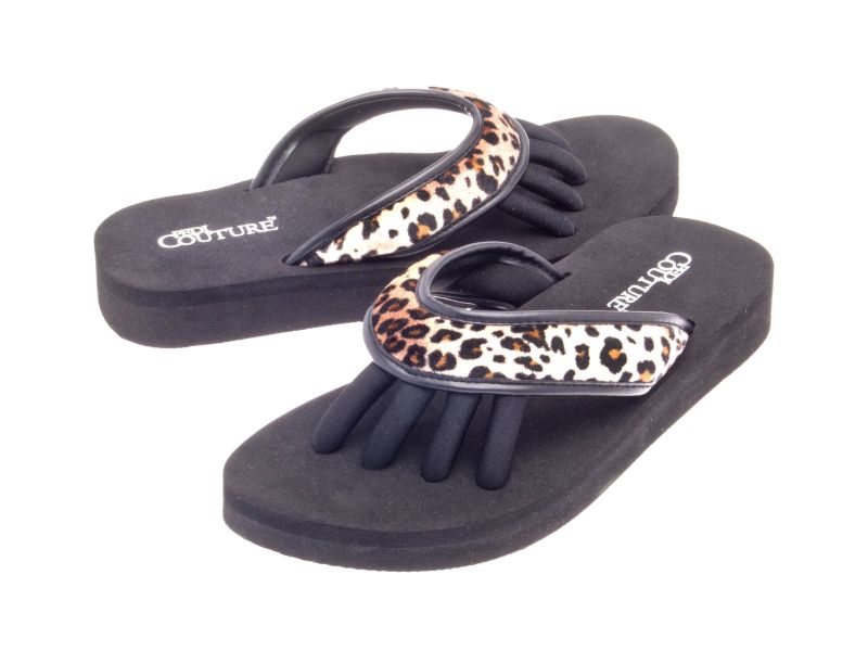 Pedi Couture Sandale Peau de Léopard sauvage