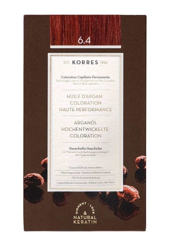 Korres ARGAN OIL Hair Colorant 6.4 blond foncé cuivré