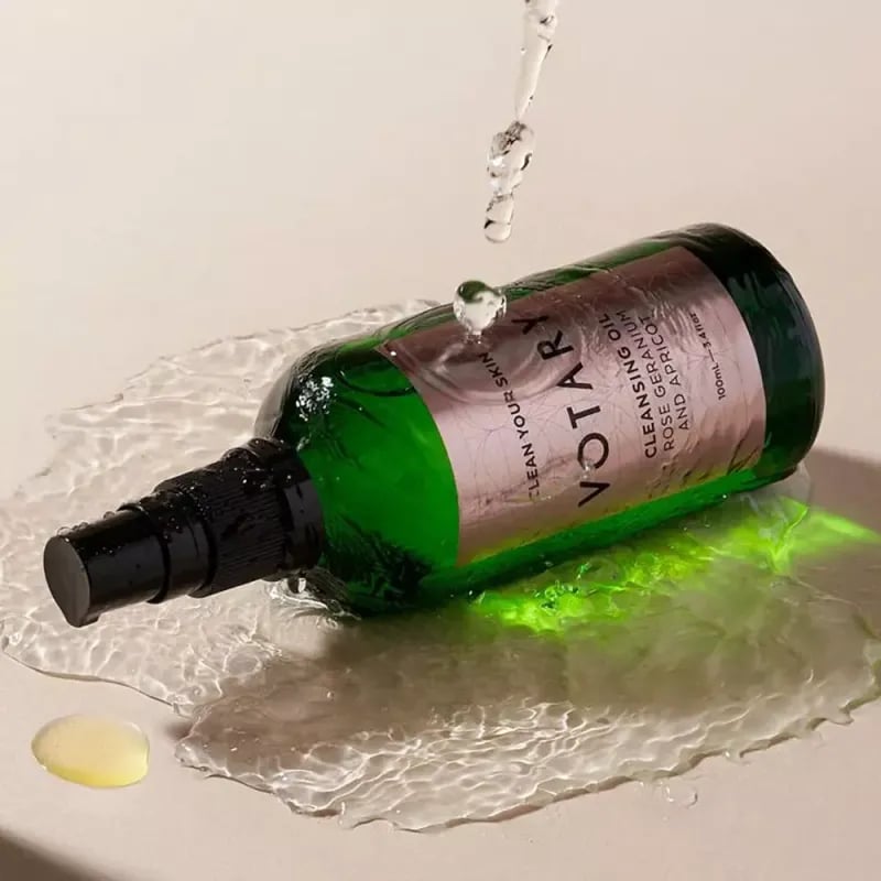 VOTARY Cleansing Oil Rose Geranium & Apricot huile nettoyante