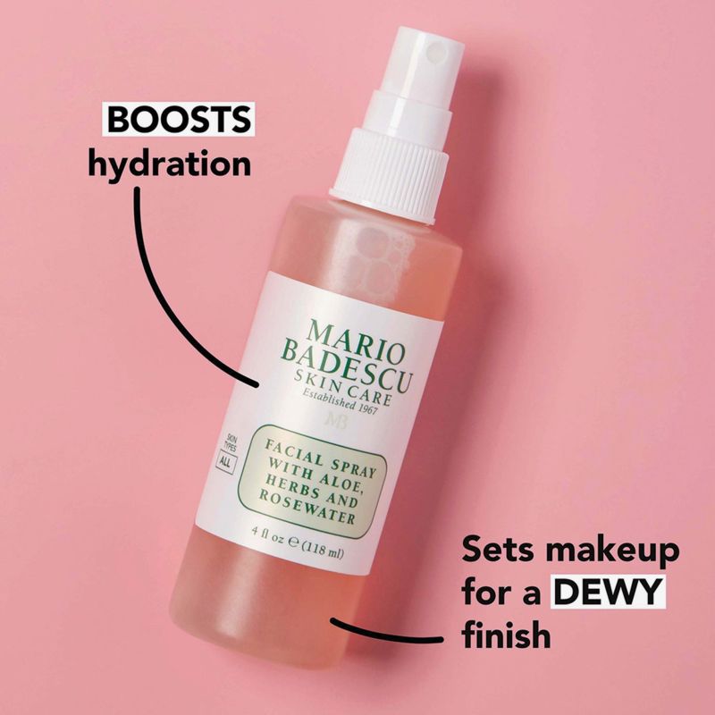 Mario Badescu Skincare Facial Spray avec Aloe, Herbs & Rosewater 118ml