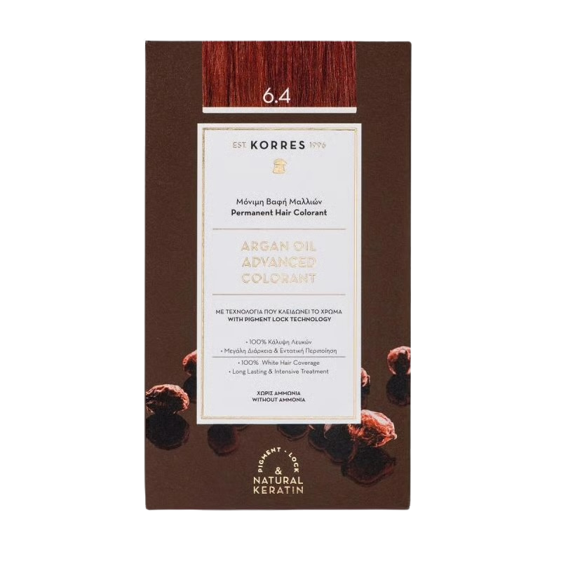 Korres ARGAN OIL Hair Colorant 6.4 blond foncé cuivré