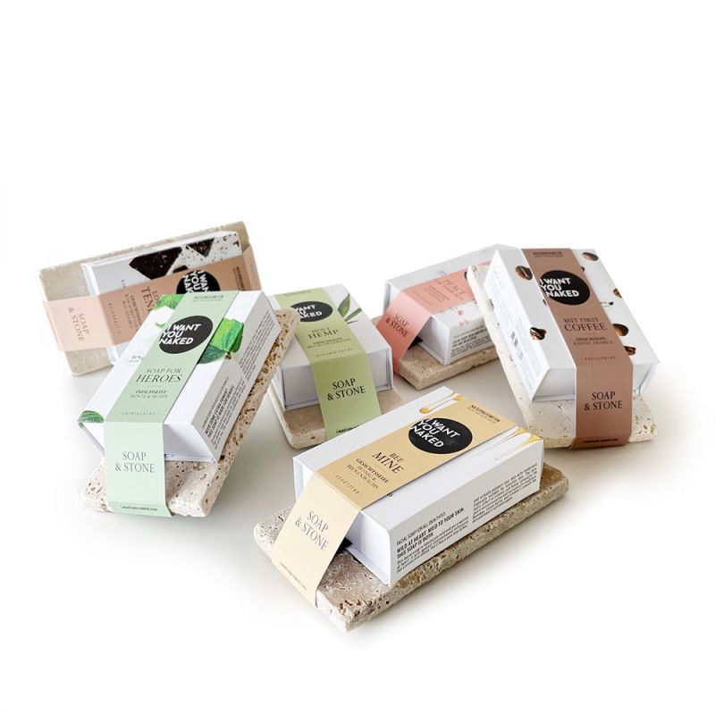 I want you naked SOAP & STONE Naked Stone avec savon douche BUT FIRST COFFEE
