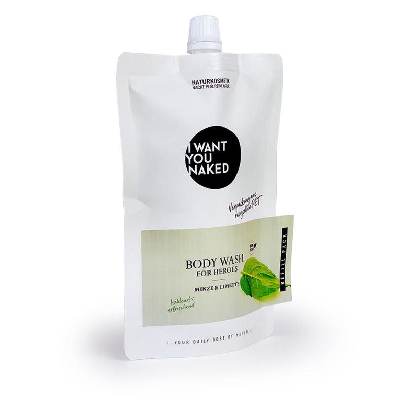 I want you naked BODY WASH for Heroes avec lime & menthe 1000ml Refill