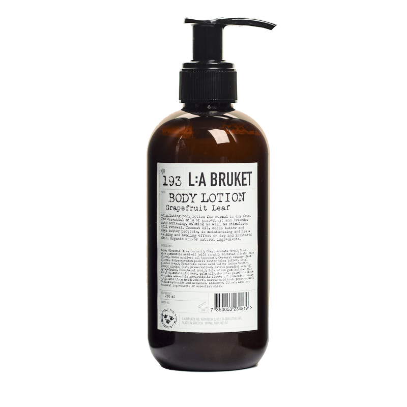 L:A BRUKET No. 193 Lotion pour le corps feuille de pamplemousse taille voyage