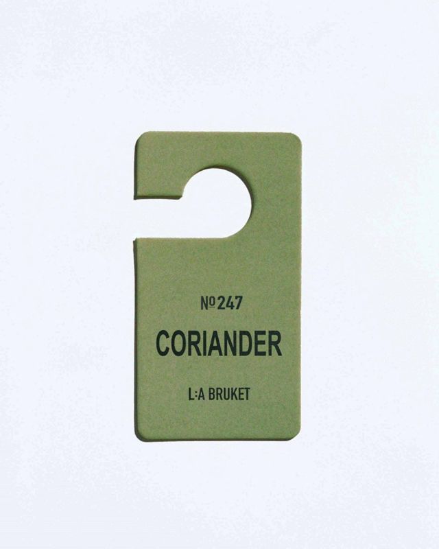L:A BRUKET No. 247 Fragrance Tag Coriander Pendentif parfumé