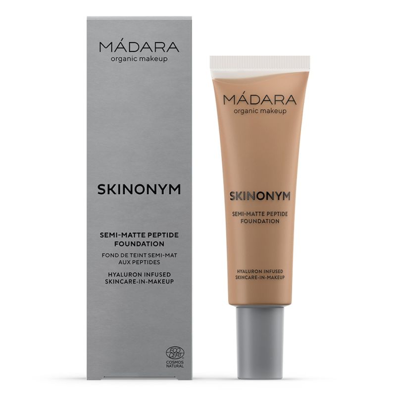 MADARA Organic Skincare SKINONYM Semi-Matte Peptide Foundation, #65 WARM TAN