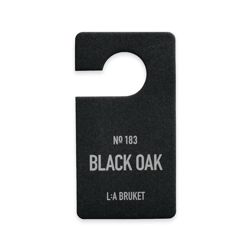 L:A BRUKET No. 183 Fragrance Tag Black Oak pendent parfumé